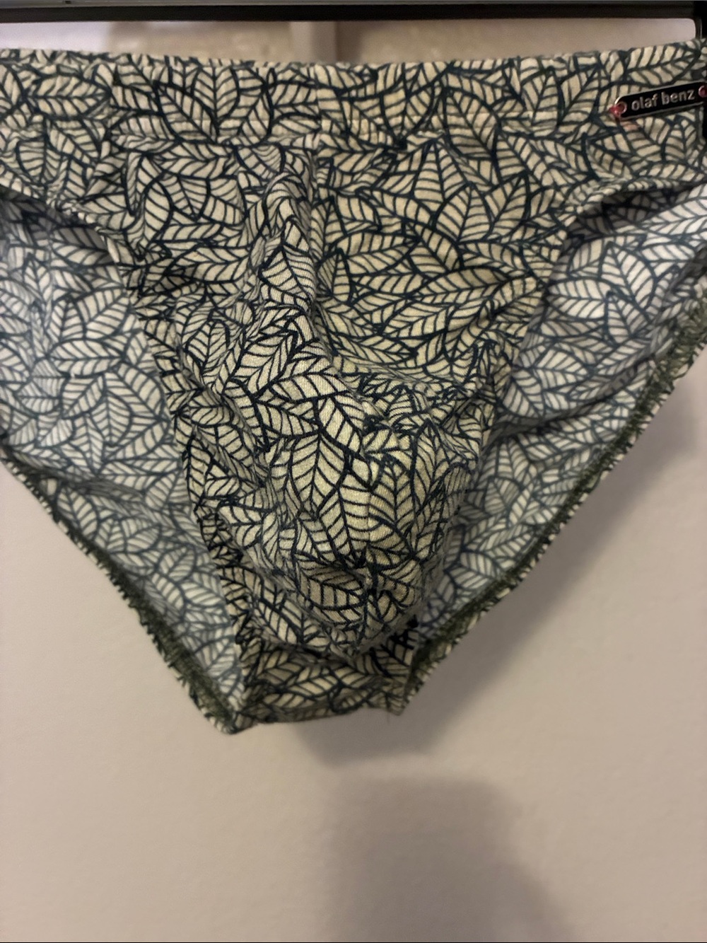 Olaf Bens mens bikini Green Leaf-Print L